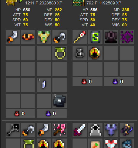 Rotmg Account Wizard 7/8 Warior 7/8 + 4 Uncommon pets, Gem, Candy Armor, Fallen, Сrystal Sword, 2 Ring of Sphinx SOLD